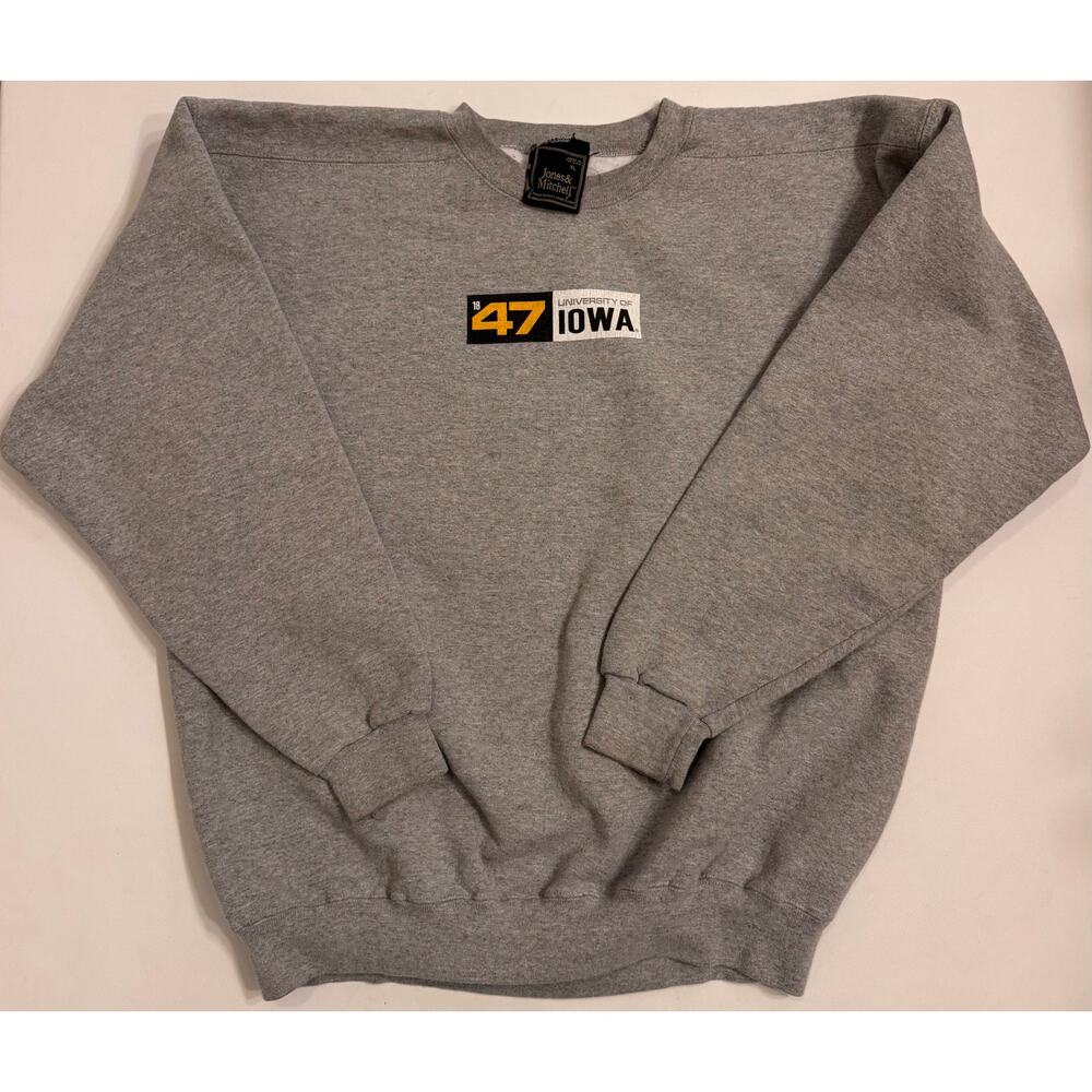 Vtg University of Iowa 1847 Jones & Mitchell Crewneck Gray Unisex Size XL